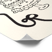 ハンナウェルカム結婚の波形の弓 ポスター (角)