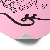 ハンナウェルカム結婚の波形の弓 ポスター (角)