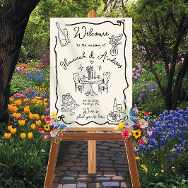 ハンナウェルカム結婚の波形の弓 ポスター