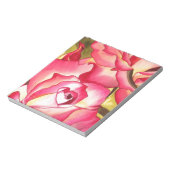 ハンナゴードンピンクローズ水彩画 ノートパッド (回転)