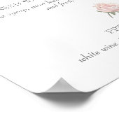 ハンナピンクのシグネチャーカクテル結婚のサイン ポスター (角)