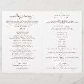 ハンナピンクカトリック結婚式 プログラムミサ (裏面)