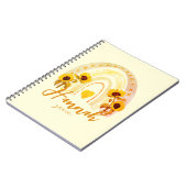 ハンナヘブライ語の意味グレスレインボーヒマワールボホ ノートブック (左側)