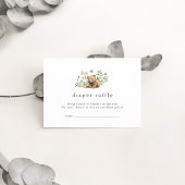 ハンナベアーウッドランドベビーシャワーおむつラッフル エンクロージャーカード