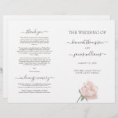 ハンナ折エレガントり畳み結婚式プログラム (正面/裏面)