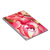 ハンナ・ゴードン ピンクのバラ 水彩画アート ノートブック (右側)