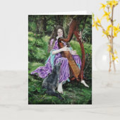 ハンナ·ティターニア、妖精のアザラシのセルキーグリーティングカード カード (黄色い花)