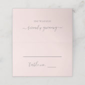 ハンナ・赤面・ピンク・結婚カリグラフィズ プレイスカード (外部開封)