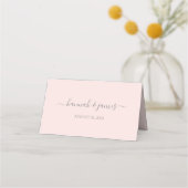 ハンナ・赤面・ピンク・結婚カリグラフィズ プレイスカード (裏面)