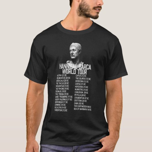 ハンニバル・バルカ・カルタゴ世界ツアーの歴史 Tシャツ (正面)