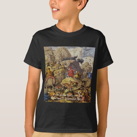 ハンニバル・バルカ+軍団+名言 ギフト+カード Tシャツ (正面)