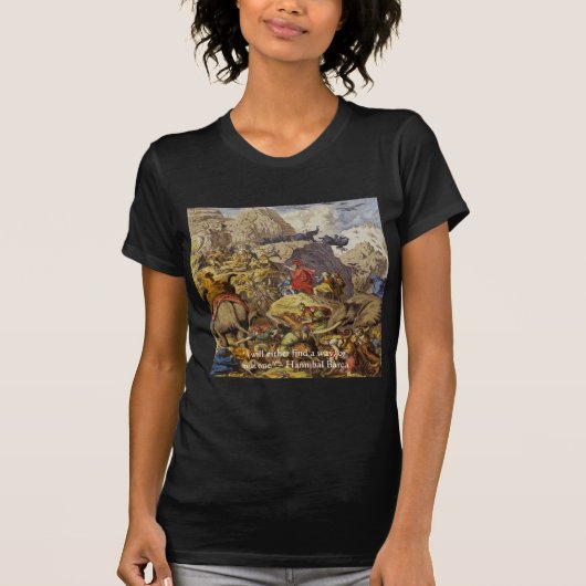 ハンニバル・バルカ+軍団+名言 ギフト+カード Tシャツ (正面)