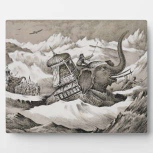 ハンニバル(紀元前247-c.183年)と彼の戦争ゾウは腐る フォトプラーク