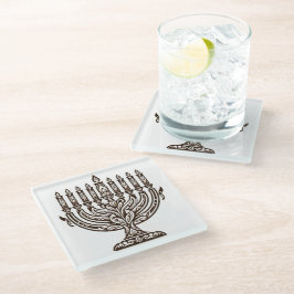 ハンヌカお祝い ガラスコースター