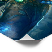 ハンヌカー美人と（ユダヤ教）メノラー ポスター (コーナー)