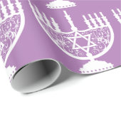 ハンヌカー（ユダヤ教）メノラーアンドスター ラッピングペーパー (ロールコーナー)