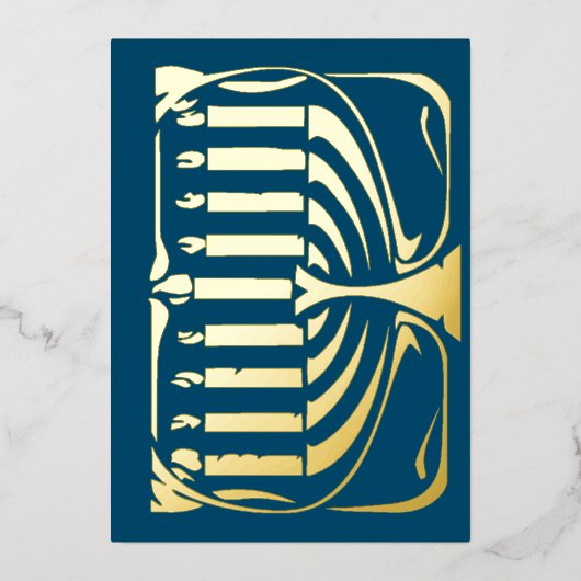 ハンヌカ箔のホリデーカード 箔シーズンカード (正面)