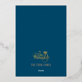 ハンヌカ箔のホリデーカード 箔シーズンカード (裏面)