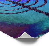 ハンヌカ(ユダヤ教)メノラーホリデージュダイカ ポスター (角)