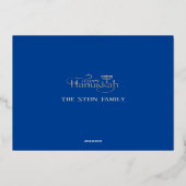 ハンヌカ（ユダヤ教）メノラー 箔シーズンカード (裏面)