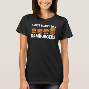 ハンバカッコいいグ女子男性へチーズバーガー Tシャツ