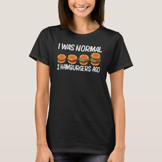 ハンバカッコいいグ女子男性へチーズバーガー Tシャツ (正面)