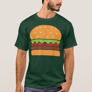 ハンバカッコいいーガーアートメンズミニマリストバーガーChe Tシャツ