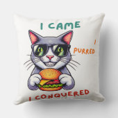 ハンバクールグ猫チーズバーガー付きおたく猫 クッション (裏面)