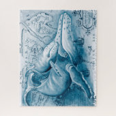 ハンバックスブルーヴィンテージマップ ジグソーパズル (縦)