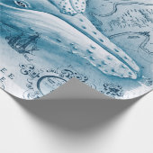 ハンバックスブルーヴィンテージマップ ラッピングペーパー (角)