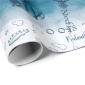 ハンバックスブルーヴィンテージマップ ラッピングペーパー (ロールコーナー)