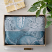 ハンバックスブルーヴィンテージマップ 薄葉紙 (ギフト)