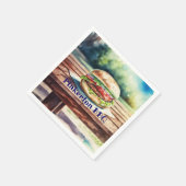 ハンバパーソナライズされたグ スタンダードカクテルナプキン (角)