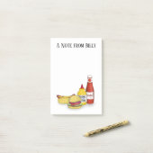 ハンバモダンカラフルグホットドッグトレンディーシック ポストイット (デスク上)