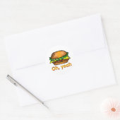 ハンバーガーああ、うん ラウンドシール (封筒)