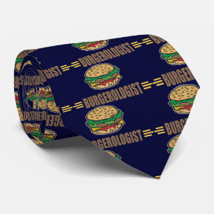 ハンバーガーおもしろいチーズバーガー ネクタイ