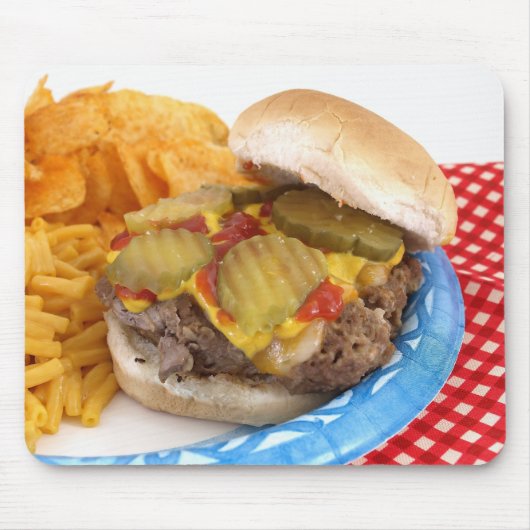ハンバーガーおよび側面 マウスパッド (正面)