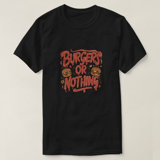 ハンバーガーか何か Tシャツ (デザイン正面)