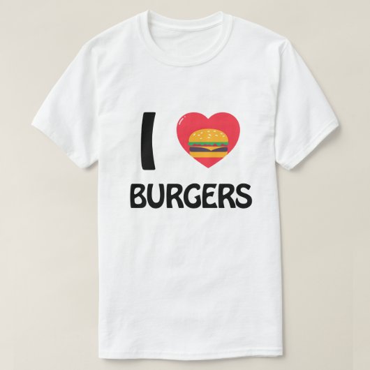 ハンバーガーが大好き Tシャツ (デザイン正面)