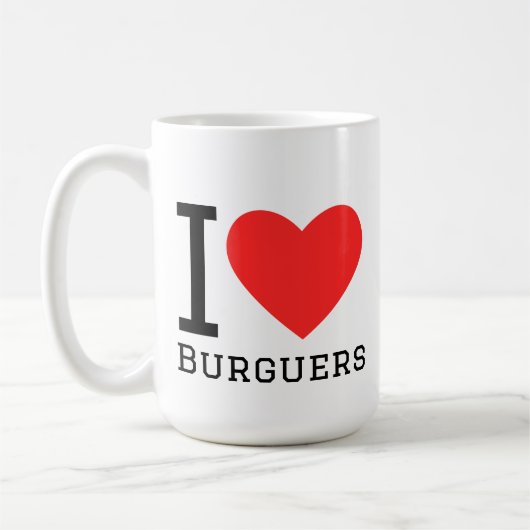 ハンバーガーが好き コーヒーマグカップ (左)