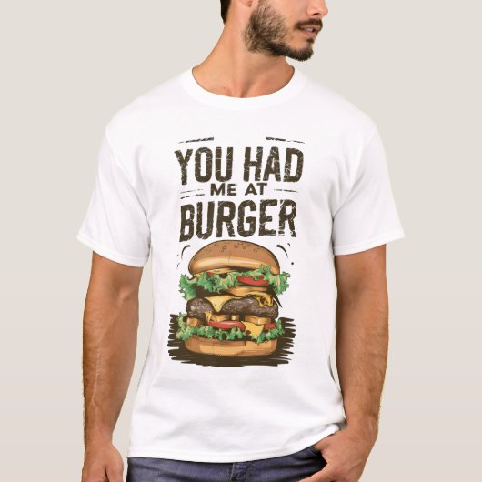 ハンバーガーで食べてくれたね Tシャツ (正面)