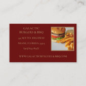 ハンバーガーとバーベキューフード名刺 名刺 (正面)
