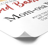 ハンバーガーとビールベビーシャワー桃佐バー ポスター (角)