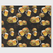 ハンバーガーとビール ラッピングペーパー (フラット)