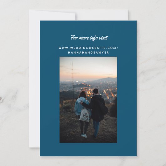 ハンバーガーとフライのペアカップルのシャワー 招待状 (裏面)