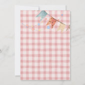 ハンバーガーとフライドファストフード誕生日パーティー 招待状 (裏面)