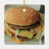 ハンバーガーとフライドポテト セラミックオーナメント (裏面)
