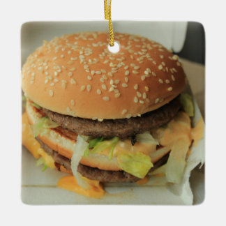 ハンバーガーとフライドポテト セラミックオーナメント