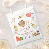 ハンバーガーとボトルハンバーガーOhベビーシャワー フェイバーバッグ (クリップ留めされた状態)