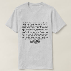 ハンバーガーと一緒に撮影 – A MisterPシャツ Tシャツ